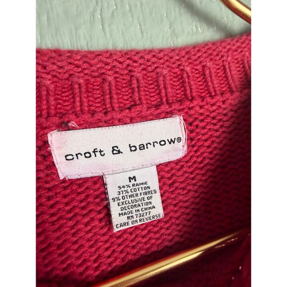 Vintage Croft & Barrow Snowman Christmas Sweater Women’s Medium - Picture 4 of 6